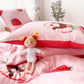 Famyo's PInk Strawberry 2X comfy and cute pillow covers for bedding for boys and girls