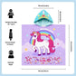 Purple June Unicorn hooded poncho towel for kids featuring ultra-soft quick-dry microfiber fabric, lightweight wearable design, attached hood, knee-length coverage, and ideal for bath, beach, pool, swimming, travel, and everyday use.