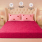 4pc Kids Bed Set – King Size Fitted Bedsheet , Comforter Cover & 2 Pillow Covers | Strawberry Pink Theme