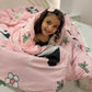 Perfect for pink room maekeover for girls, pink panda designed bedding set for kids