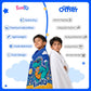 Famyo Rexy the Dinosaur Flat Towel for Kids made with premium microfiber fabric featuring quick dry technology, lightweight and travel friendly design, fade resistant print, soft and highly absorbent for bath, beach, swimming and everyday use.
