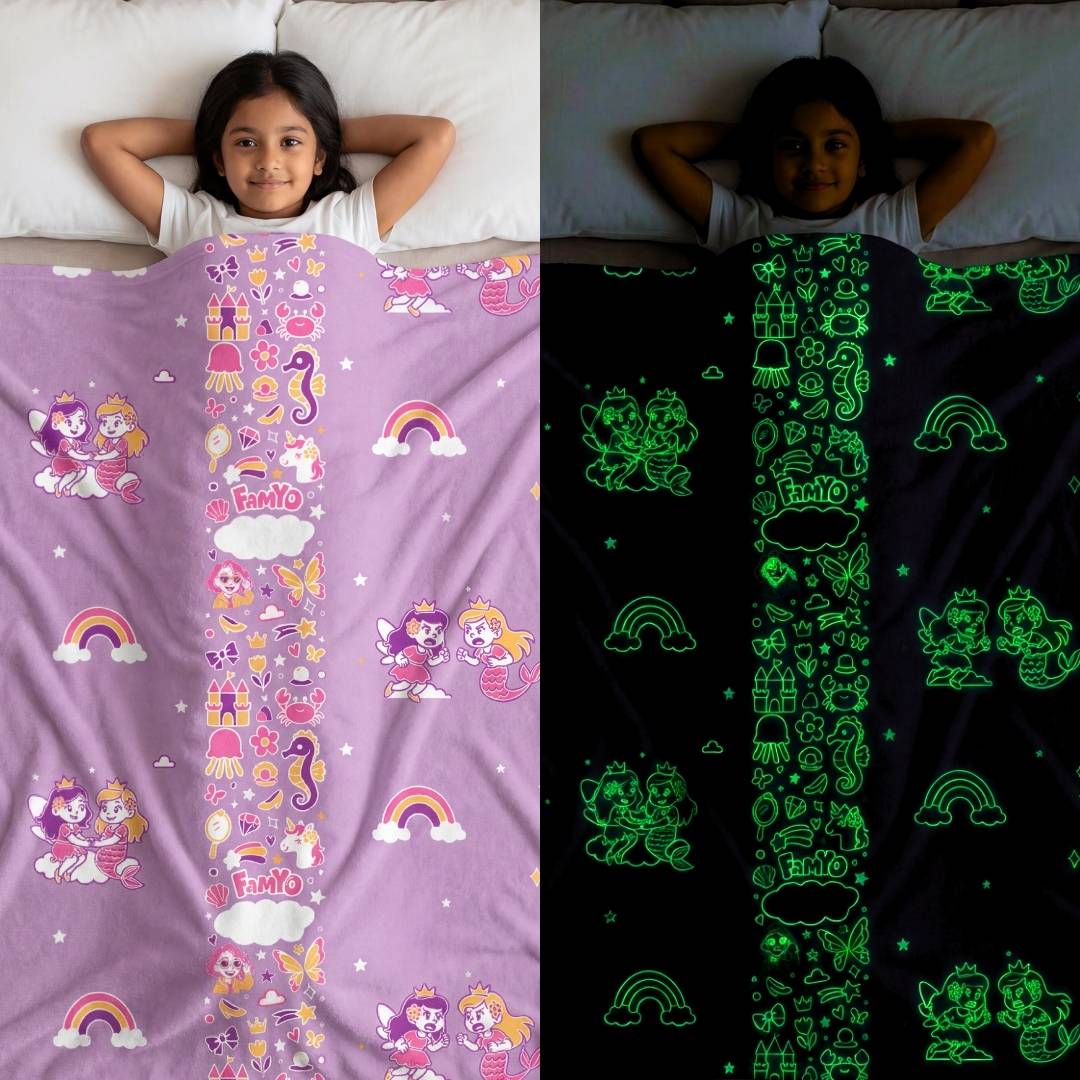 Mira the Mermaid Glow Maxx Blanket for Kids – Soft Kids Blanket, Perfect Gift for Kids 0-15 years