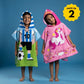 Famyo JUne the unicorn & football poncho twoel forkids - hooded, microfiber, soft and best for gifting ages 1-7 years 