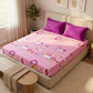 June the Unicorn Comfort Set for Kids | Glow Bedsheet, Glow Blanket & Hooded Poncho Towel Combo