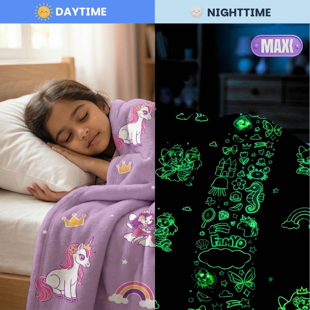 Mira the Mermaid Glow Maxx Blanket for Kids – Soft Kids Blanket, Perfect Gift for Kids 0-15 years