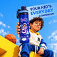 Kids stainless steel water bottle available in June the Unicorn, Rexy the Dinosaur, Leo the Astronaut, Dark Blue Astronaut, and Lavender Unicorn designs, featuring a 900 ml capacity, ideal for school, travel, and everyday hydration.