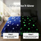Lavender Unicorn & Dark Blue Astronaut Glow Quilt/Blanket/AC Comforter Set of 2 | Soft Flannel Queen Size Glow Blankets | All-Season Comfort