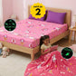Famyo juen the unicorn - glow bedsheet set with glow in the dark blanket for kids
