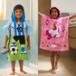 Famyo JUne the unicorn & football poncho twoel forkids - hooded, microfiber, soft and best for gifting ages 1-7 years 