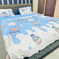 Famyo's Milk and Chocolate Playful and Comfortable Bedding set of 4 for Kids