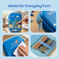 Famyo Blue pencil case with dinosaur design for kids school stationery organisation - made for the coolest kids