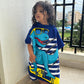 Cool Blue Dino Poncho Bath Towel for Kids, 1-7 years | Quick-Drying Microfiber Kids Towel