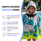 Cute Shark Hooded Poncho Towel for Kids | Quick-Dry, Highly Absorbent Microfiber Bath Towel
