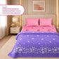 Lavender Unicorn Glow Blanket & June the Unicorn Glow Bedsheet Set for Kids | 4 PC Glow in the Dark Bedding Set | Queen Size Blanket & King Size Bedsheet