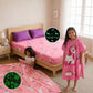 June & Fairy Unicorn Comfort Combo for Kids | Glow Bedsheet, Glow Blanket & Hooded Poncho Towel Set | Birthday Gift for Kids