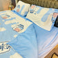 4pc Kids Bed Set – King Size Fitted Bedsheet , Comforter Cover & 2 Pillow Covers | Milk & Chocolate Theme Famyo Shop WH