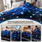 Leo the Astronaut Glow Quilt/Blanket/AC Comforter, Poncho Towel & Bath Towel Combo for Kids | Glow Blanket & Quick-Dry Towels | Gift Set for Kids