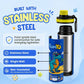water bottle for kids - 900 ml - school essential - carry loop- wide mouth - lightweight - no more lost caps - single wall - non-insulated