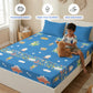 Rexy the Dino Glow Bedsheet for Kids | King Size Glow in the Dark Bedsheet Set | 300 TC Cotton-Blend | Famyo Glow Maxx