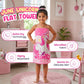 Famyo June the Unicorn Flat Towel for Kids made with premium microfiber fabric featuring quick dry technology, lightweight and travel friendly design, fade resistant print, soft and highly absorbent for bath, beach, swimming and everyday use.