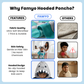 Cute Shark Hooded Poncho Towel for Kids | Quick-Dry, Highly Absorbent Microfiber Bath Towel