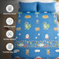 Rexy the Dino Glow Bedsheet for Kids | King Size Glow in the Dark Bedsheet Set | 300 TC Cotton-Blend | Famyo Glow Maxx