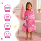 Famyo June the Unicorn Flat Towel for Kids made with premium microfiber fabric featuring quick dry technology, lightweight and travel friendly design, fade resistant print, soft and highly absorbent for bath, beach, swimming and everyday use.