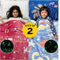 June the Unicorn & Dino Glow in the Dark Blankets for Kids | Set of 2 Soft Glow Blankets | Safe, Skin-Friendly Throw Blankets | Ages 0–15 Years Famyo Shop WH