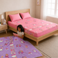June the Unicorn & Mira the Mermaid Glow in the Dark Blanket/Quilt/AC Comforter & Glow Bedsheet Set for Kids | 4 PC Queen Size Bedding Set