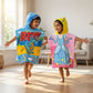 Rexy the Dino & Magical Princess Poncho Towels – Set of 2 | Quick-Dry Microfiber Hooded Towels for Kids (1–7 Years)