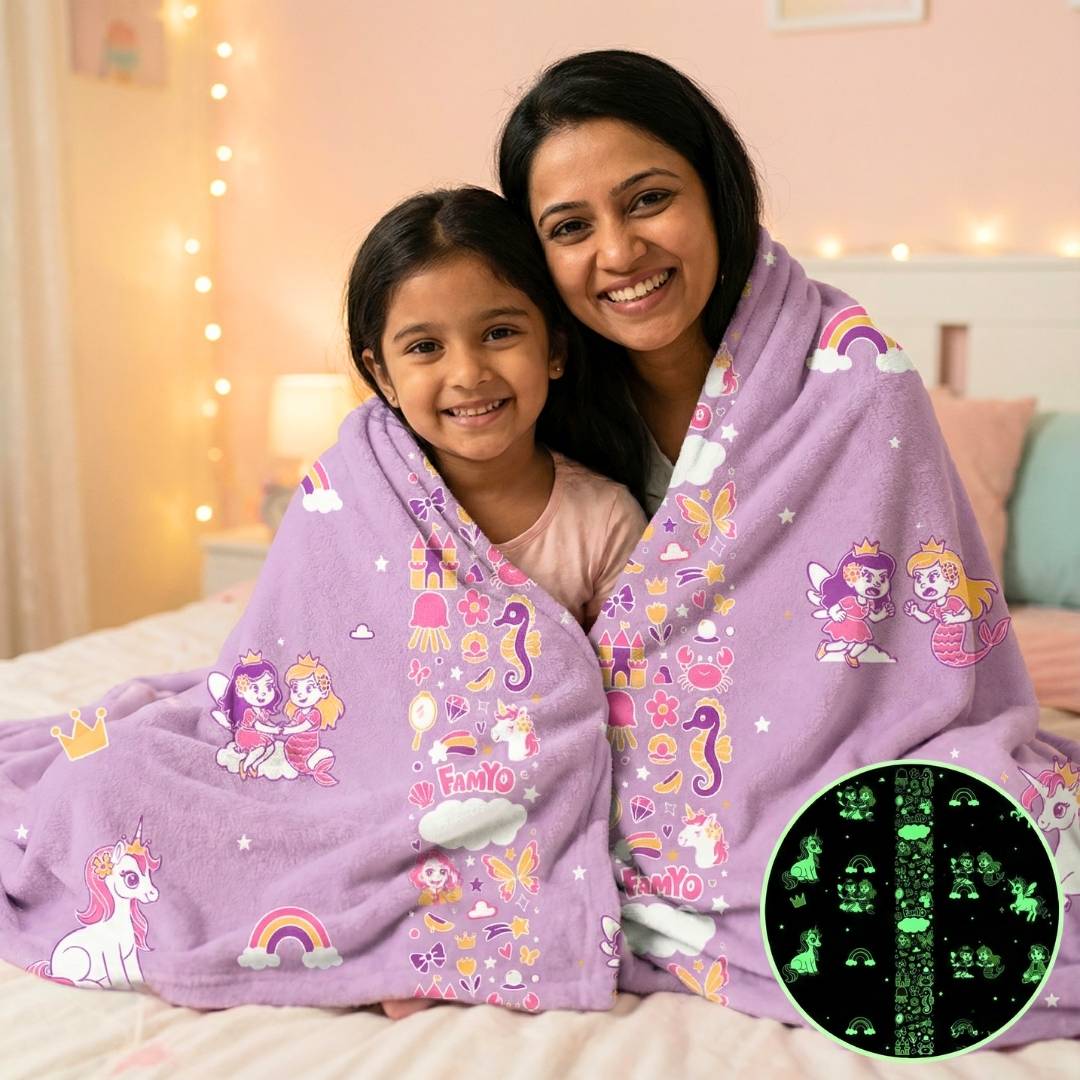 Mira the Mermaid Glow Maxx Blanket for Kids – Soft Kids Blanket, Perfect Gift for Kids 0-15 years