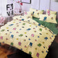 4pc/5pc King Bedding Set- Comforter Cover, Fitted Bedsheet, 2 Pillow Covers, Comforter in Cute Dinos