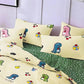 4pc/5pc King Bedding Set- Comforter Cover, Fitted Bedsheet, 2 Pillow Covers, Comforter in Cute Dinos