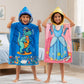 Rexy the Dino & Magical Princess Poncho Towels – Set of 2 | Quick-Dry Microfiber Hooded Towels for Kids (1–7 Years)