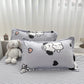4pc Kids Bed Set – King Size Fitted Bedsheet , Comforter Cover & 2 Pillow Covers | Cute Puppy & Flowers Theme Famyo Shop WH