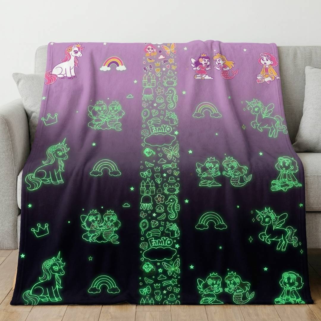 Mira the Mermaid Glow Maxx Blanket for Kids – Soft Kids Blanket, Perfect Gift for Kids 0-15 years