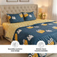 Cute Smiles 250TC King Bed Sheet Set (Set of 4 or Set of 5)