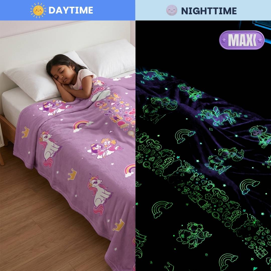 Mira the Mermaid Glow Maxx Blanket for Kids – Soft Kids Blanket, Perfect Gift for Kids 0-15 years