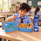 Rexy Dinosaur Bento Lunch Box & Leo Astronaut Water Bottle Combo for Kids | Leakproof Bento Box & 900 ML Stainless Steel Water Bottle | School Essentials Set | Perfect for Festive Gifting