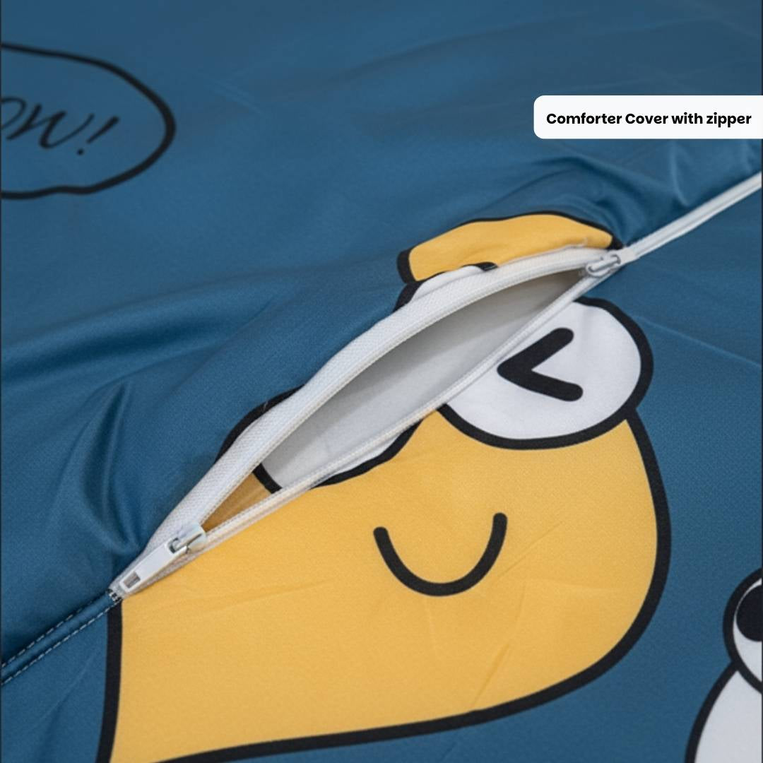 Cute Smiles 250TC King Bed Sheet Set (Set of 4 or Set of 5)