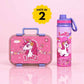 June the Unicorn Bento Lunch Box & Water Bottle Combo for Kids | Leakproof Bento Box & 900 ML Stainless Steel Water Bottle | School Essentials Set | Perfect for Festive Gifting