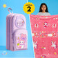 Famyo Exclusive Gift Set – Pink Rabbit Soft Pencil Pouch & June the Unicorn Glow in the Dark Quilt/Blanket/AC Comforter | Queen Size | Glow Maxx Series | Limited Edition