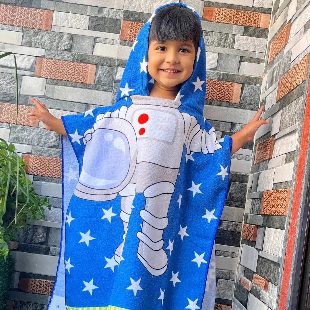 Astro Poncho Bath Towel for Kids, 1-7 years | Quick-Drying Microfiber Kids Towel. Cool Poncho Bath Robe Towels for Kids at lowest prices only @ Famyo. Shop 2 Poncho Towels @ Just Rs 999 with poncho999