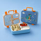 Famyo Rexy Dino Bento Lunch Box for Kids | Leakproof Kids Tiffin Box | 3 Stainless Steel Compartments | BPA-Free School Lunch Box