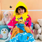 Cute Pink Mermaid Poncho Bath Towel for Kids, 1-7 years | Quick-Drying Microfiber Kids Towel. Cool Poncho Bath Robe Towels for Kids at lowest prices only @ Famyo. Shop 2 Poncho Towels @ Just Rs 999 with poncho999