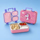 Famyo June Unicorn Bento Lunch Box for Kids | Leakproof Kids Tiffin Box | 3 Stainless Steel Compartments | BPA-Free School Lunch Box