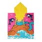 Cute Pink Mermaid Poncho Bath Towel for Kids, 1-7 years | Quick-Drying Microfiber Kids Towel