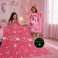 June the Unicorn Glow in the Dark Quilt/Blanket/AC Comforter & Hooded Poncho Towel Set for Kids | Glow Maxx & Hood Maxx Series
