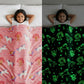 Pink Unicorn Glow Blanket | Soft Flannel AC Blanket for All-Season | Perfect Gift for Kids