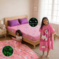 June & Fairy Unicorn Glow in the Dark Quilt/Blanket/AC Comforter, June Unicorn Glow Bedsheet & Hooded Poncho Towel Set for Kids